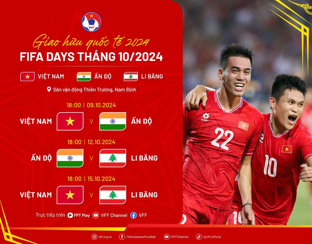 Chính thức chốt lịch giao hữu của tuyển Việt Nam trước AFF Cup 2024- Ảnh 2.